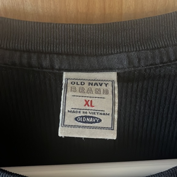 EUC - Old Navy - Black Ribbed Cotton Blend T-Shirt - Picture 3 of 3